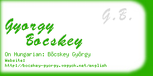 gyorgy bocskey business card